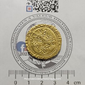 Écu d’Or Louis XI 1461 Perpignan R2 – Monnaie Rare Médiévale en Or SPL