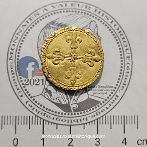 Écu d’or au Soleil – Louis XI – 1475 Perpignan (Atelier P)