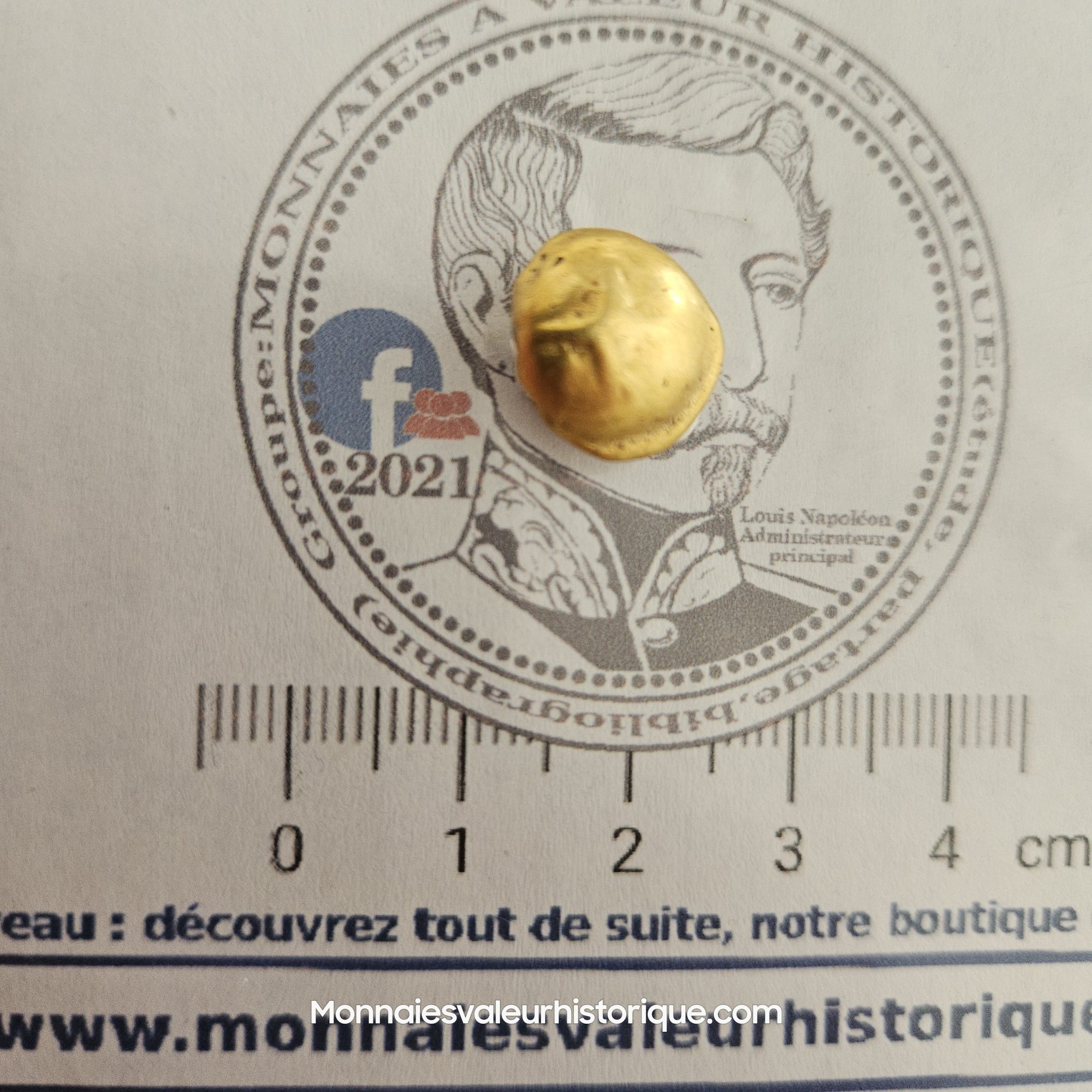 Statère globulaire Sénon à la croix en or (c. 100-80 av. J.-C.) – Image 3