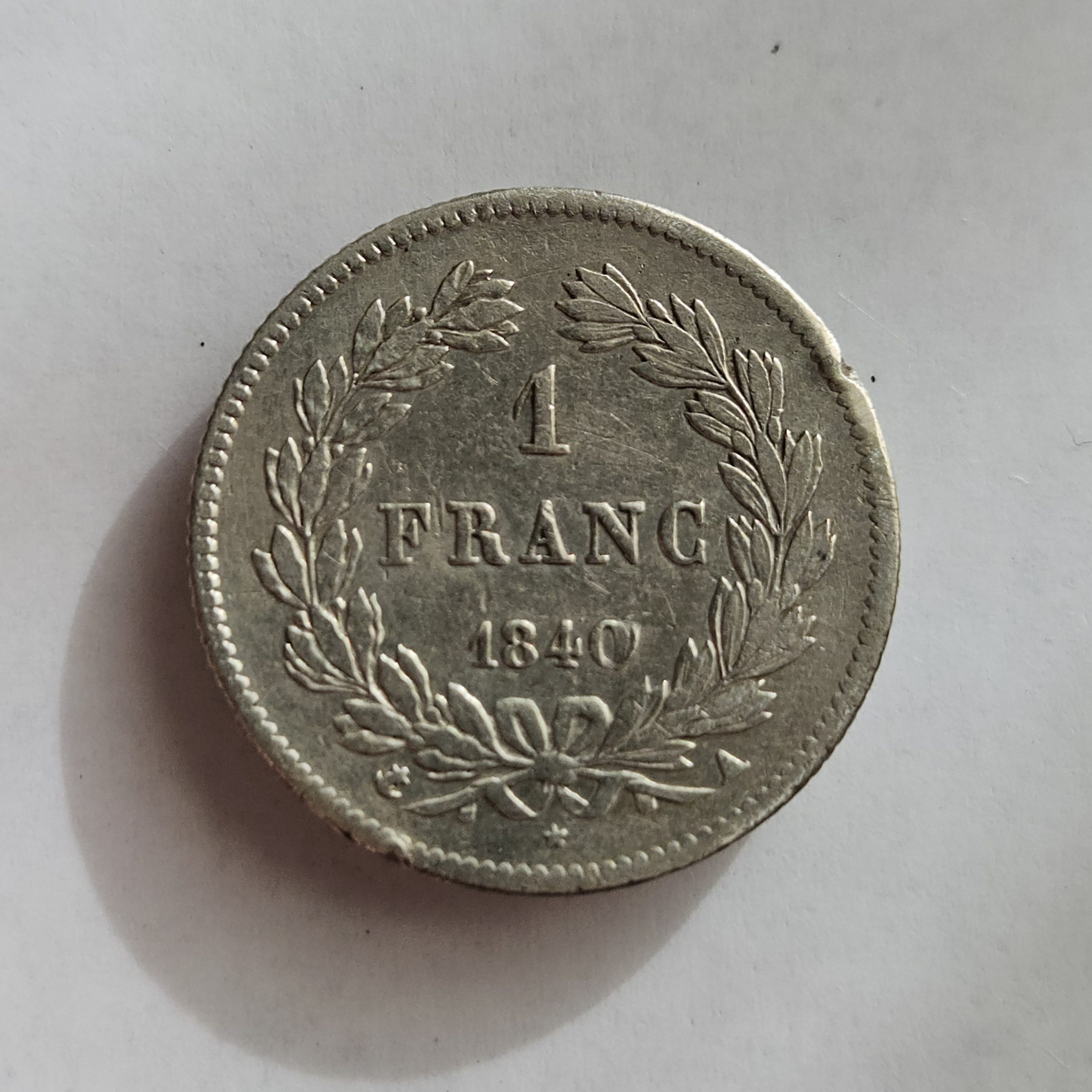 1 franc Louis-Philippe, couronne de chêne 1840 Paris F.210/73 – Image 2