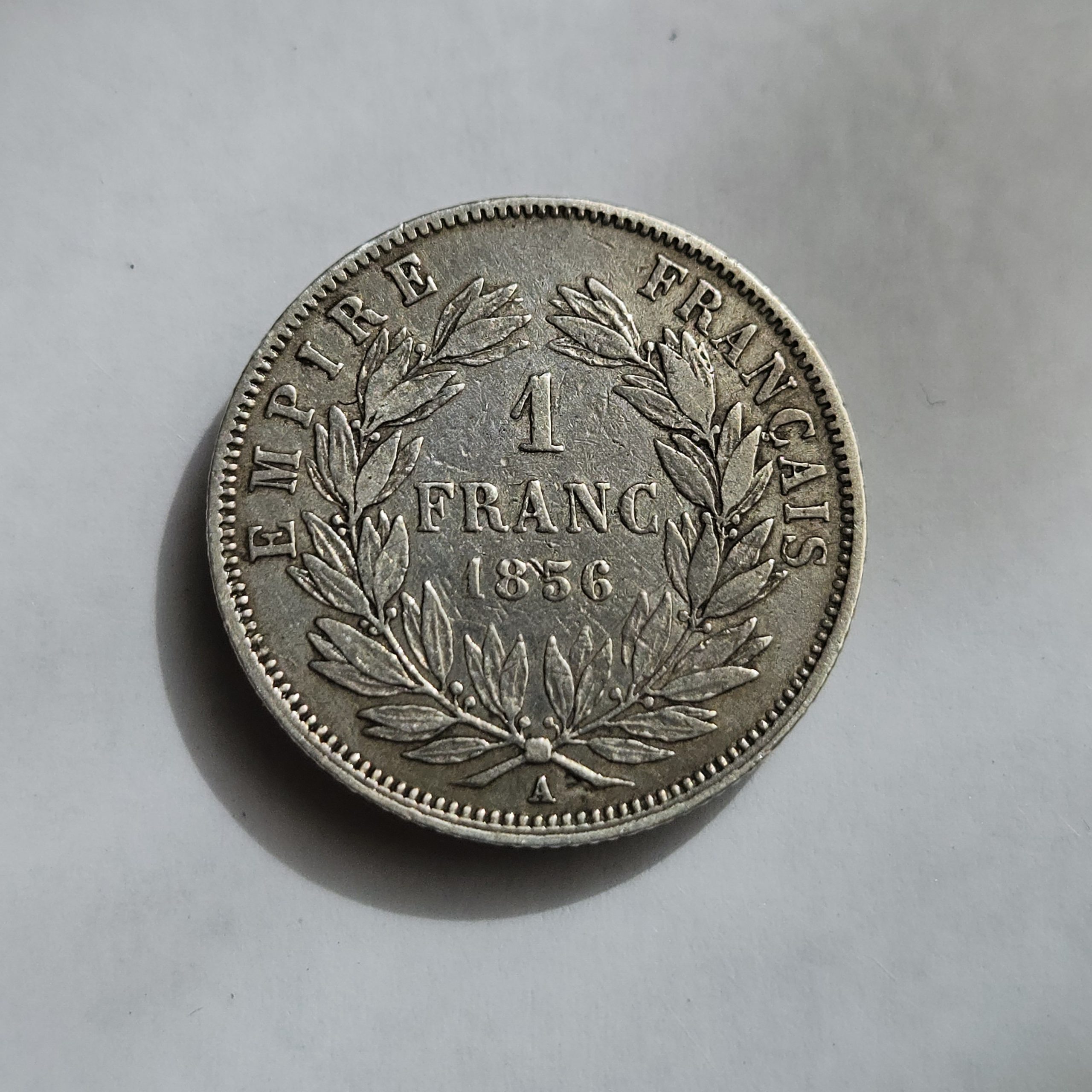 1 franc Napoléon III, tête nue 1856 Paris F.214/6 – Image 2