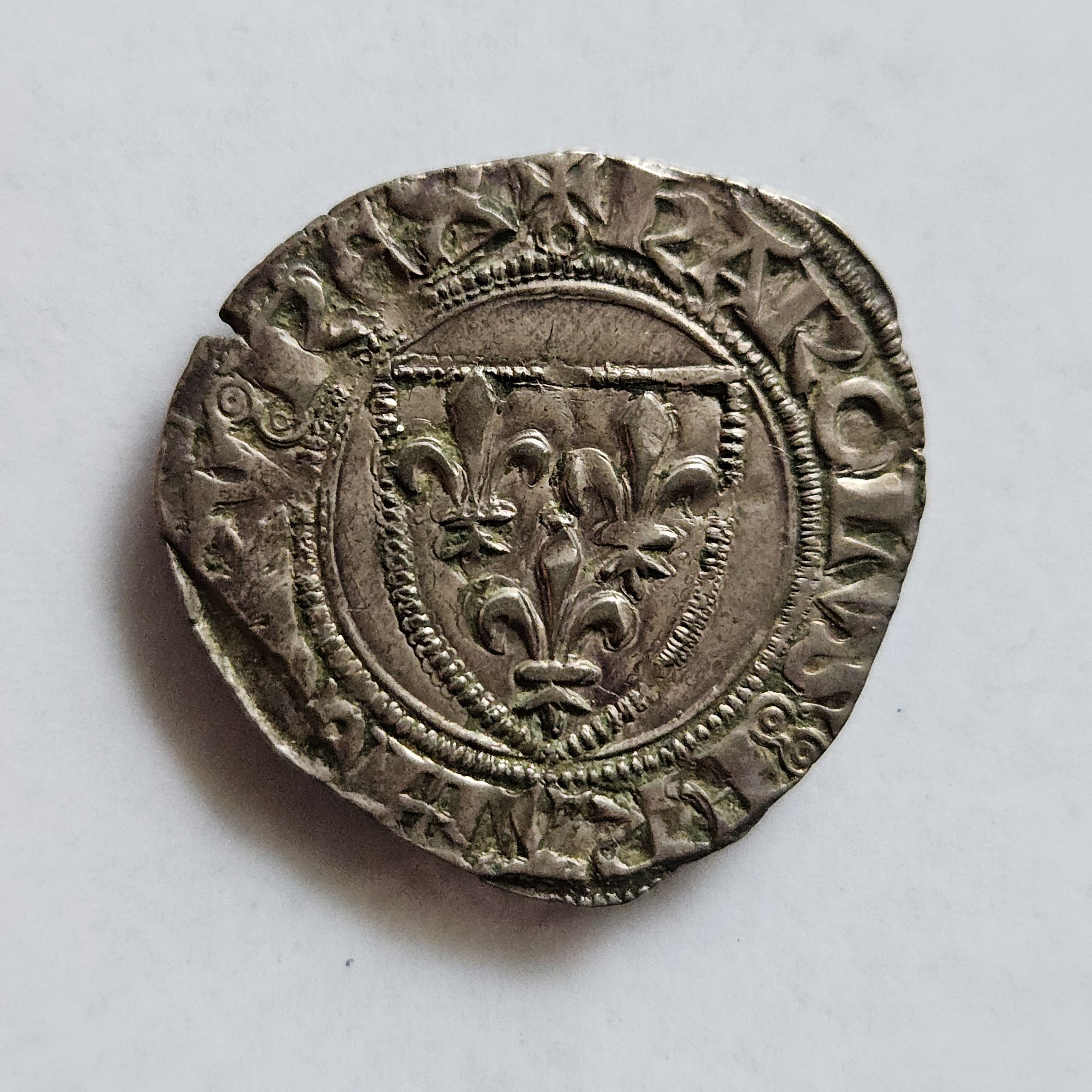Blanc dit « Guénar » de Charles VI – Paris – Exceptionnel exemplaire Fleur de Coin
