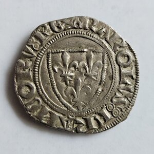 Blanc dit « Guénar » de Charles VI – Paris – Exemplaire sublime de haute collection