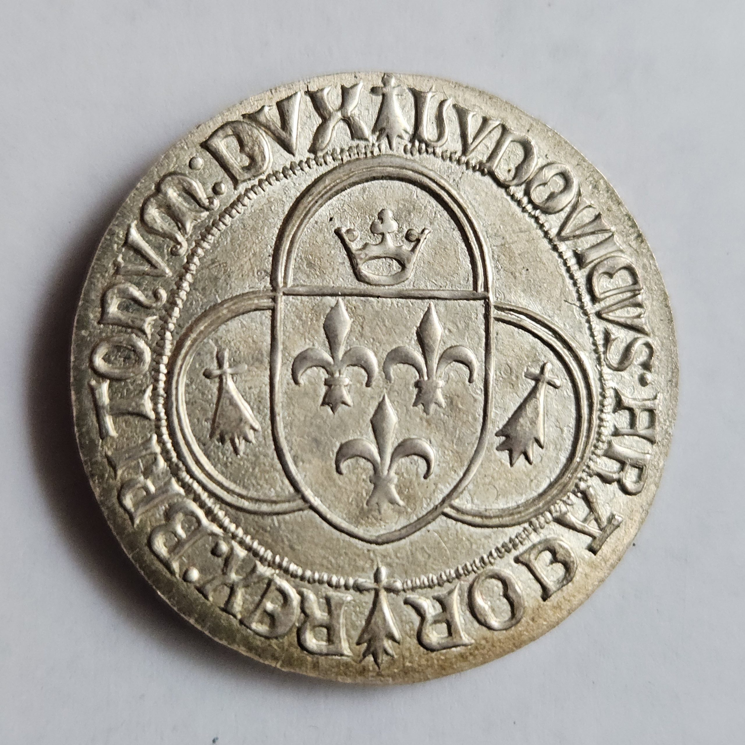 Jeton commémoratif du Vœu d’Hennebont 1699-1999 en argent – Hermine & couronne bretonne