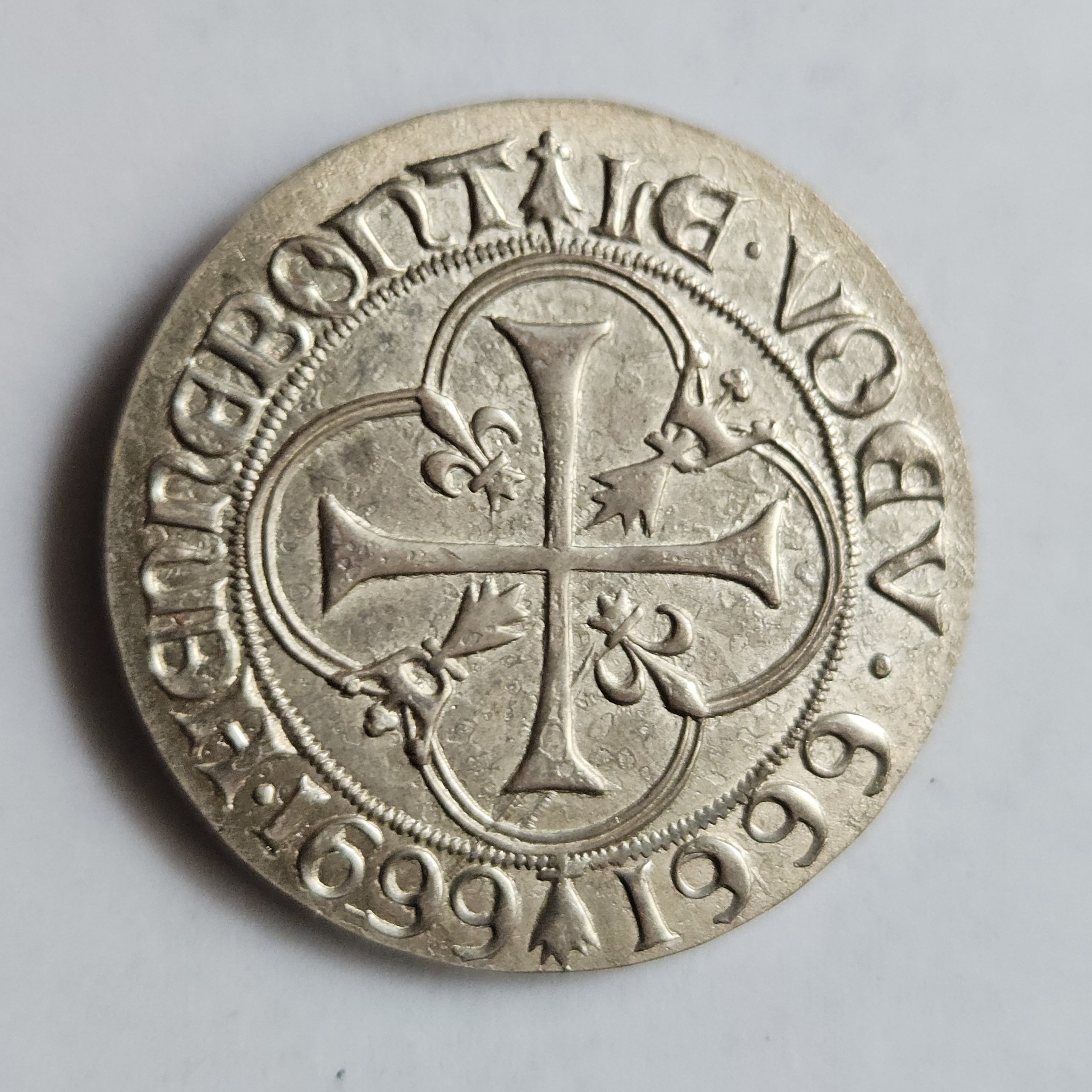 Jeton commémoratif du Vœu d’Hennebont 1699-1999 en argent – Hermine & couronne bretonne – Image 2