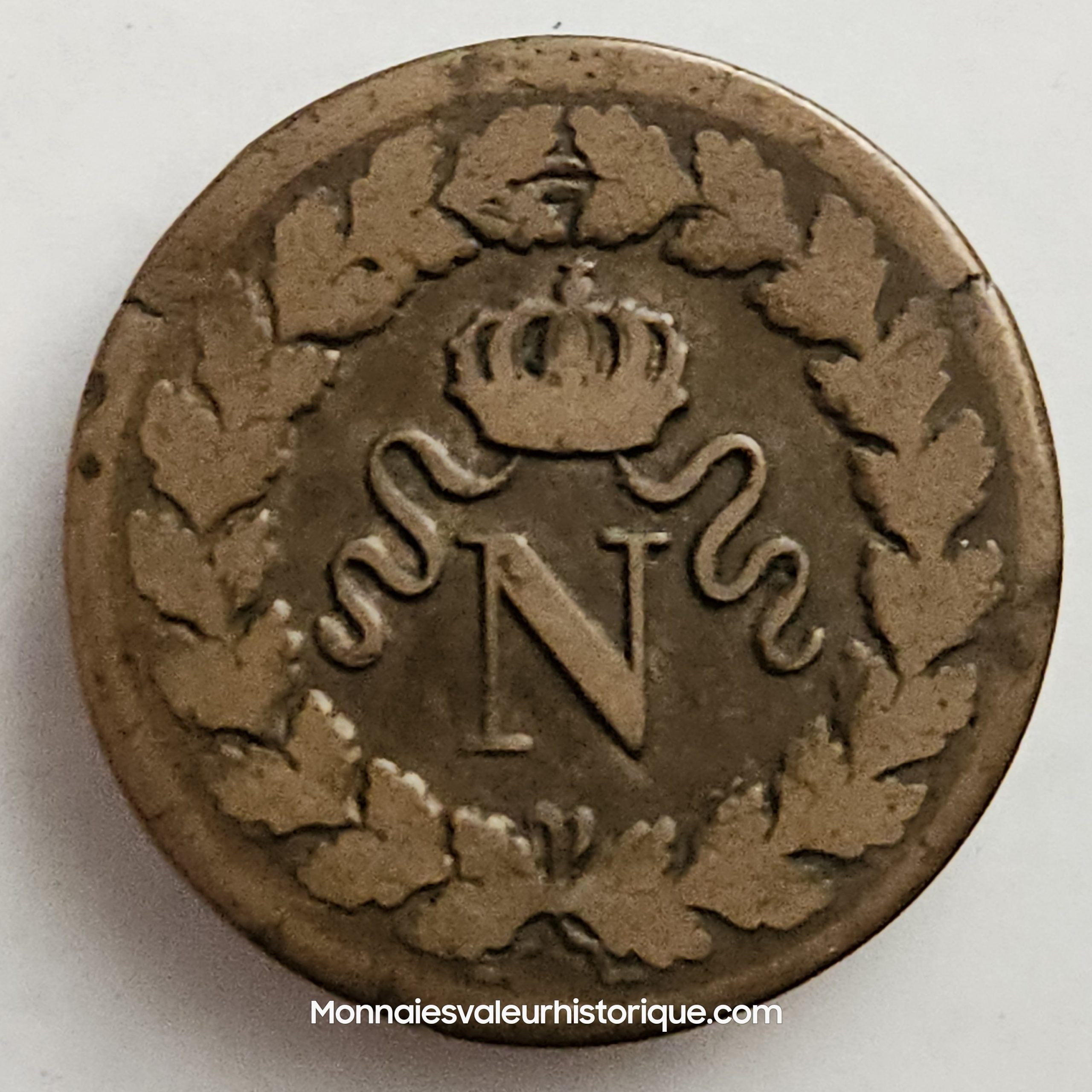 NAPOLÉON Ier-un décime à l'N couronnée 1814 Strasbourg-TB35