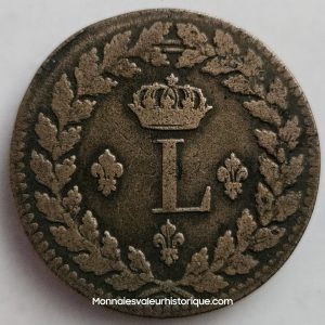 Louis XVII - Un décime à l’L couronnée 1814 Strasbourg - TB35