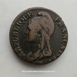 Directoire, 5 centimes petit module - An 4 Paris -TTB