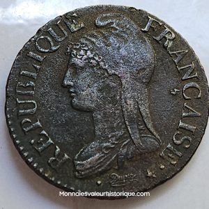 Directoire, 5 centimes Dupré, An 5 Metz TTB+/TTB
