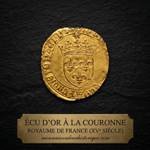 CHARLES VIII – Écu d’or au soleil, type spécial de Perpignan avec légende SIT NOM... – FDC