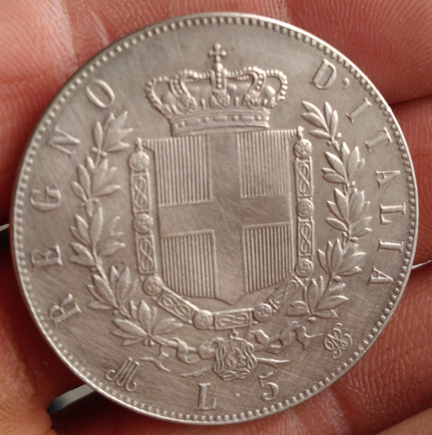 5 Lire Victor-Emmanuel II faux revers