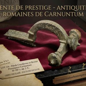 Rare Fibule Romaine Arbalète en Bronze – IVe siècle ap. J.-C.