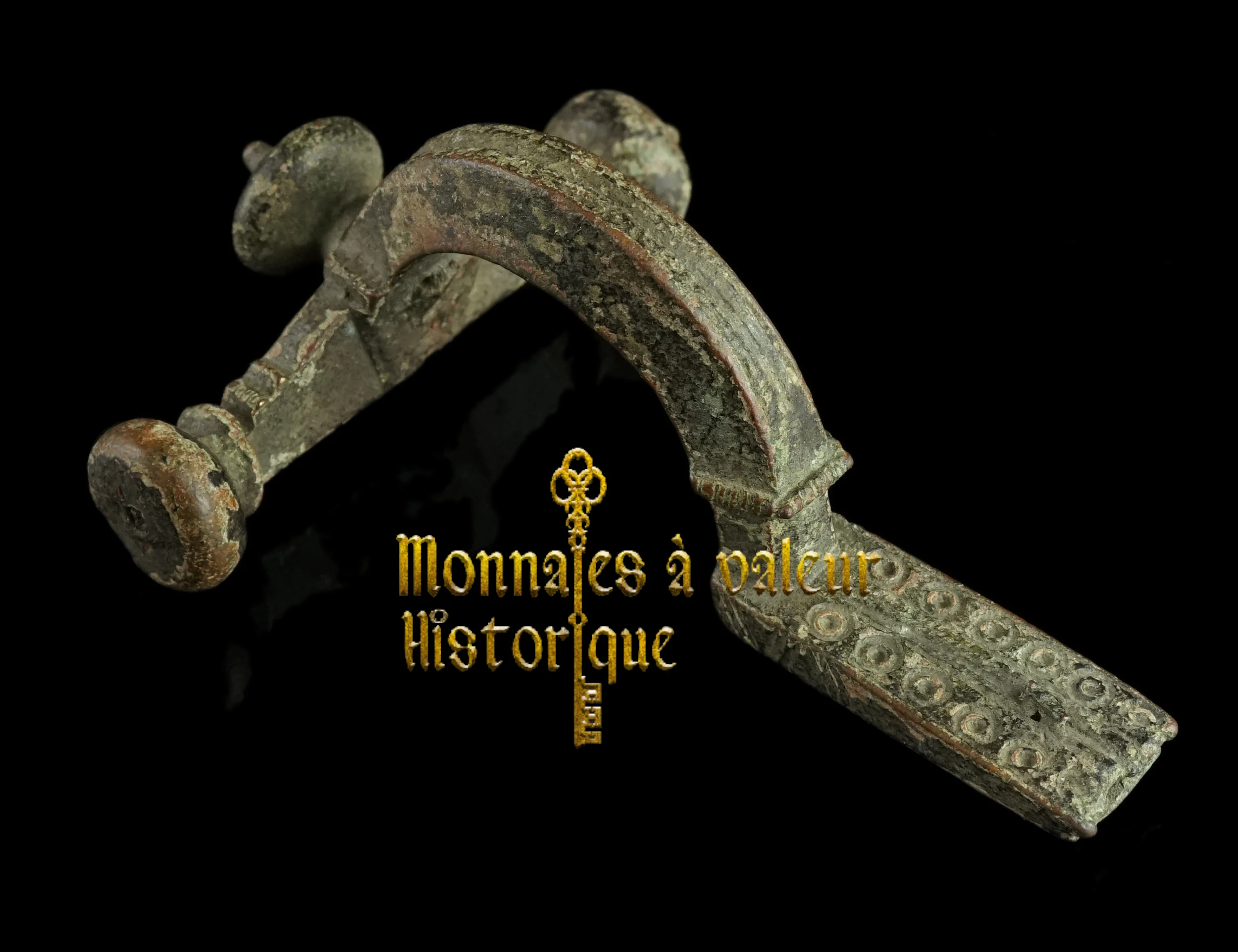 Rare Fibule Romaine Arbalète en Bronze – IVe siècle ap. J.-C. – Image 2