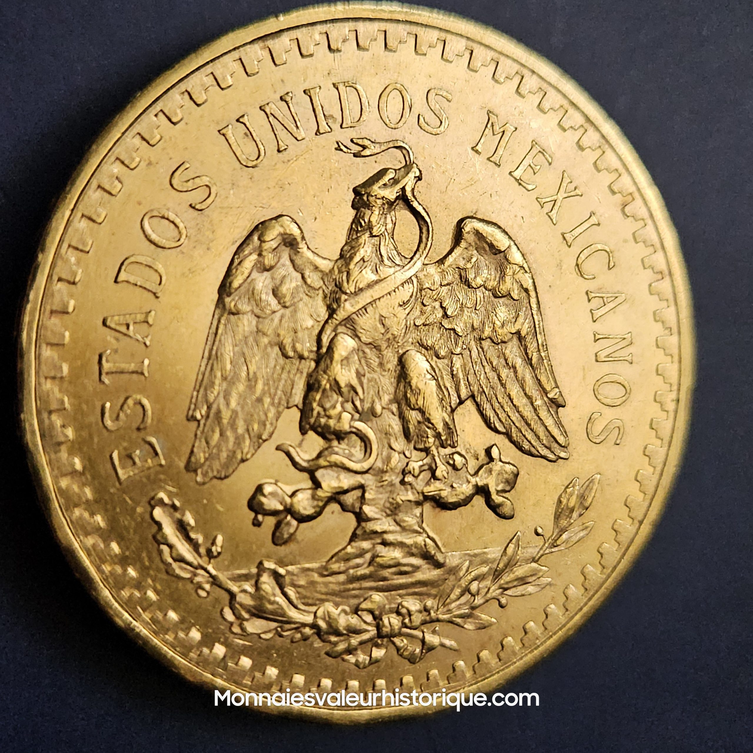 LA PLUS RARE des Pièces de 50 Pesos Centenario Or -1943 – Image 4