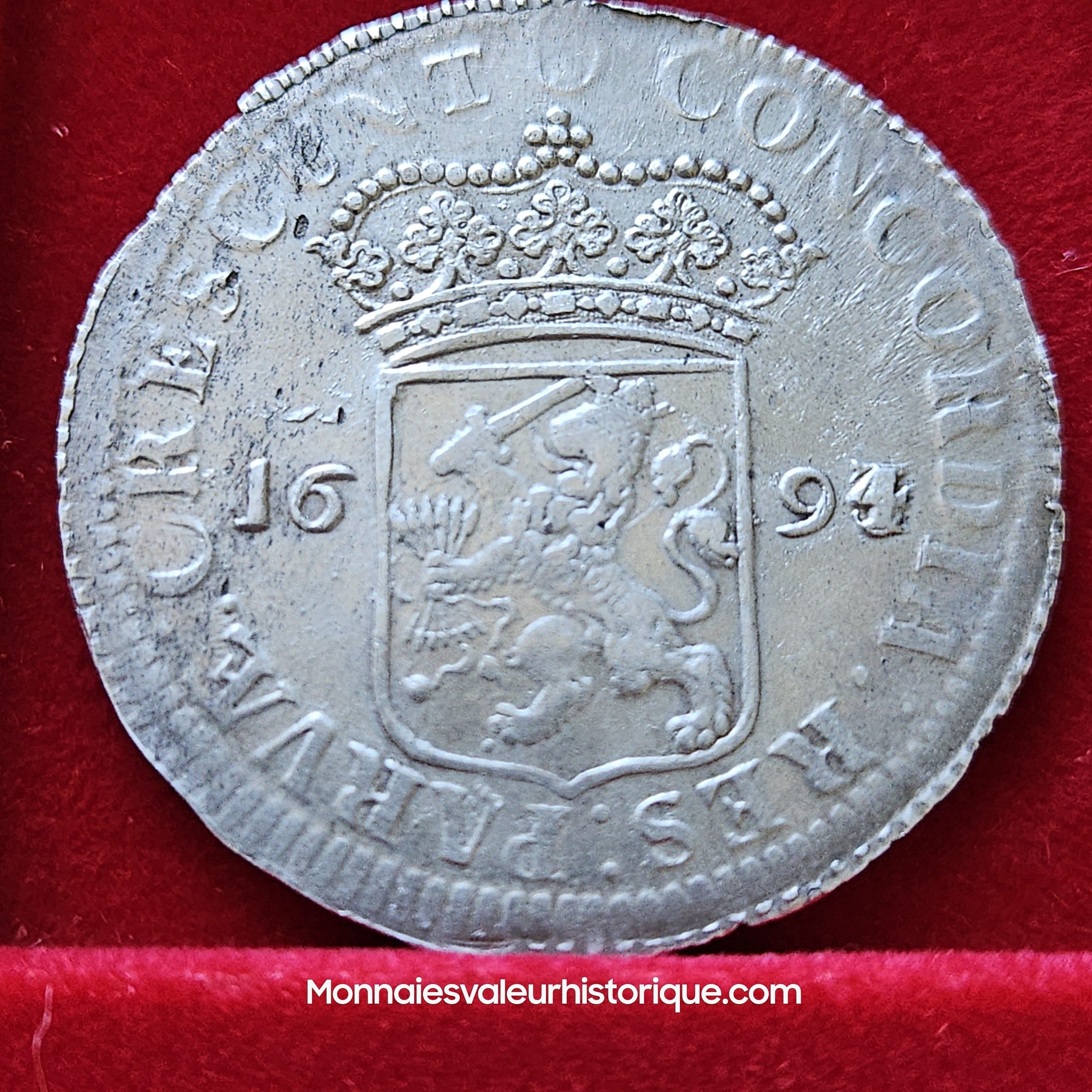 Un Ducat d'argent de Hollande – Amsterdam – 1694/3 – Image 2