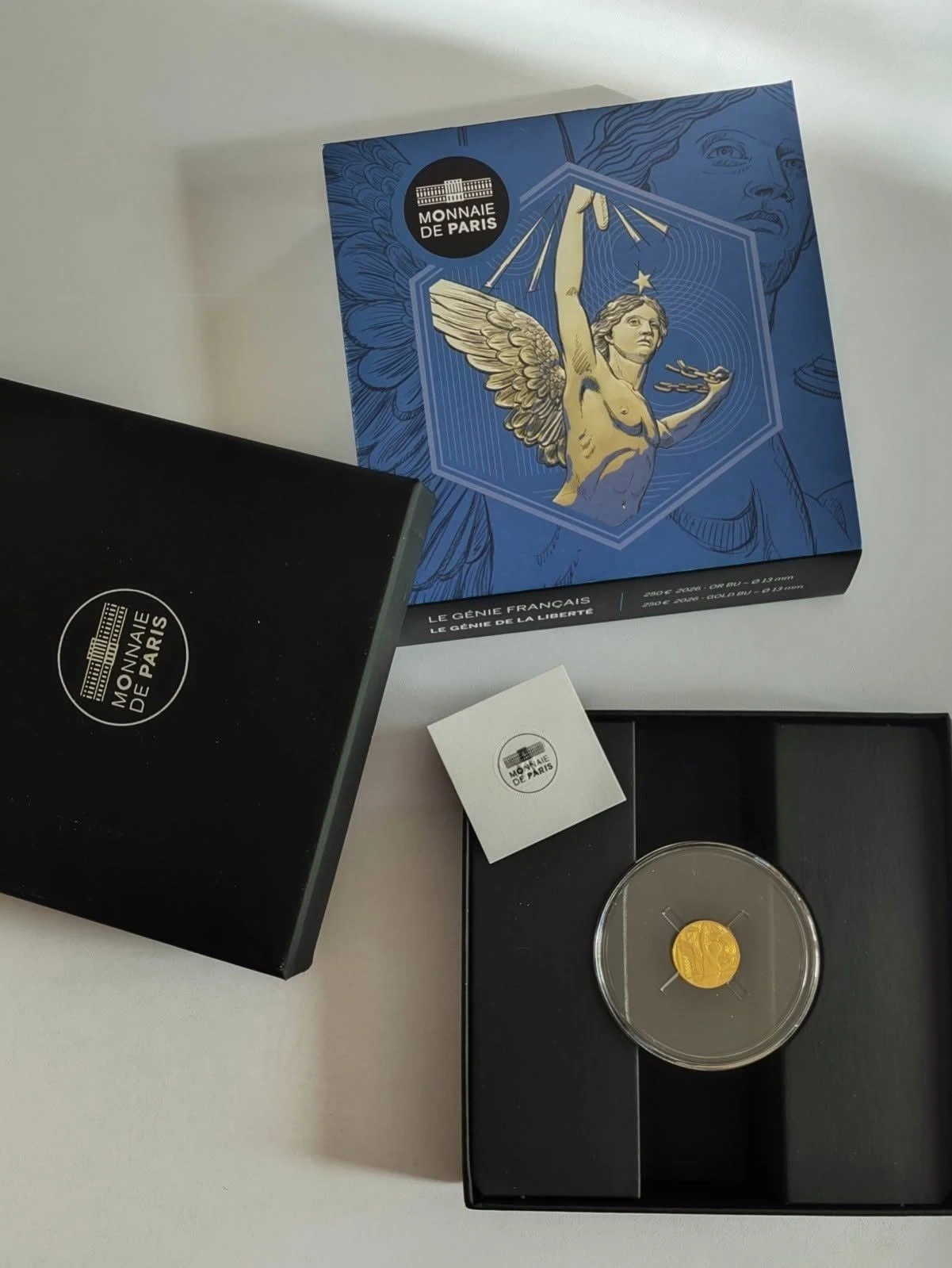 250 Euro Le Génie de la Liberté 2026 Or BU Monnaie de Paris Or 999‰ – Image 2