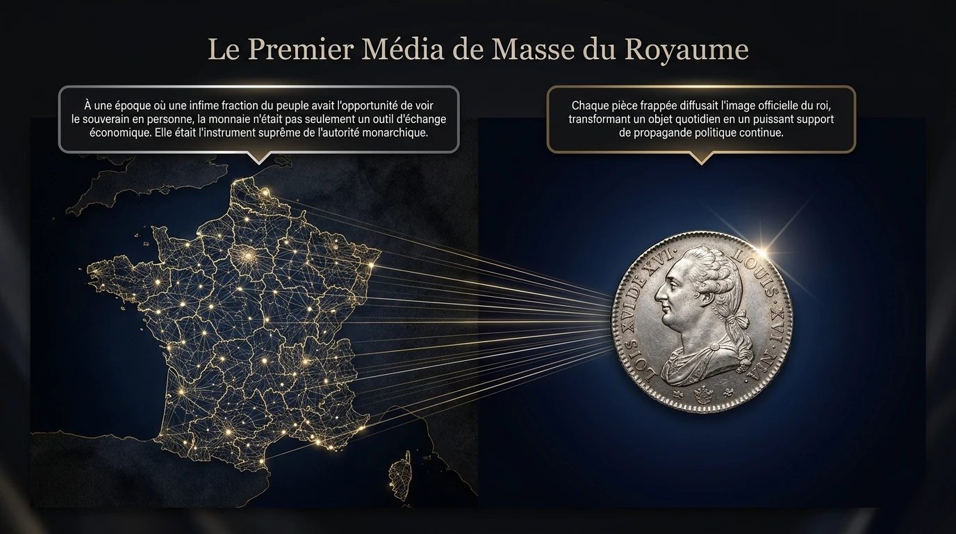 Chaque pièce frappée diffusait le message officiel du Roi de France