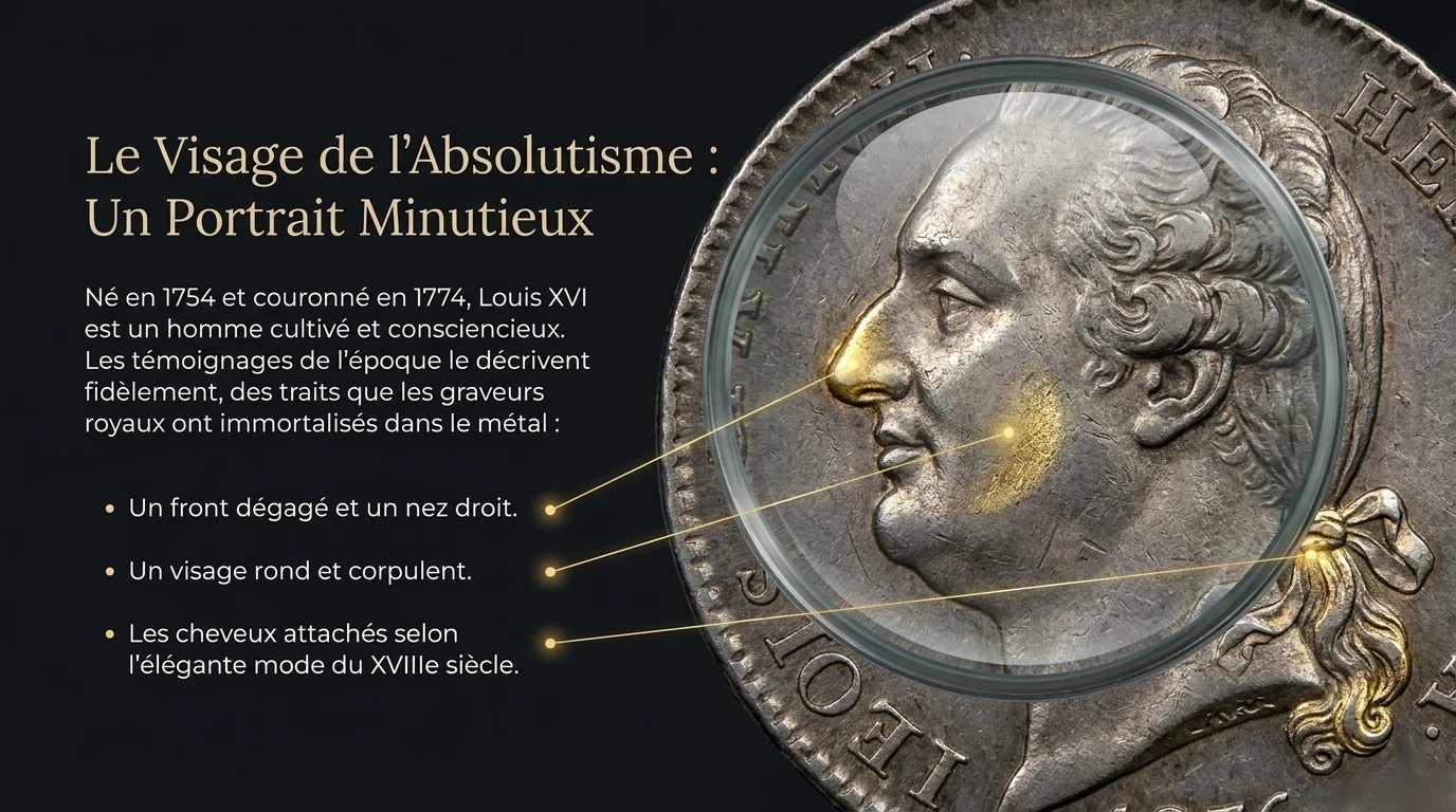 Le visage du Roi Louis XVI gravé sur les monnaies royales