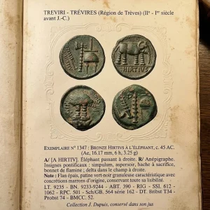 Bronze des Trévires – HIRTIVS à l'Éléphant – Vers 45 av. J.-C.