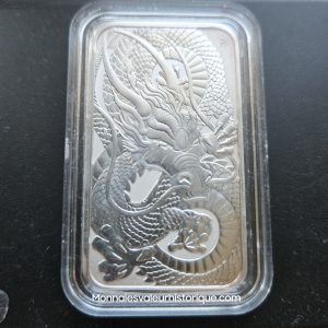 🇦🇺 1 oz Silver Dragon Rectangular Coin 2021 – Perth Mint – 1 AUD