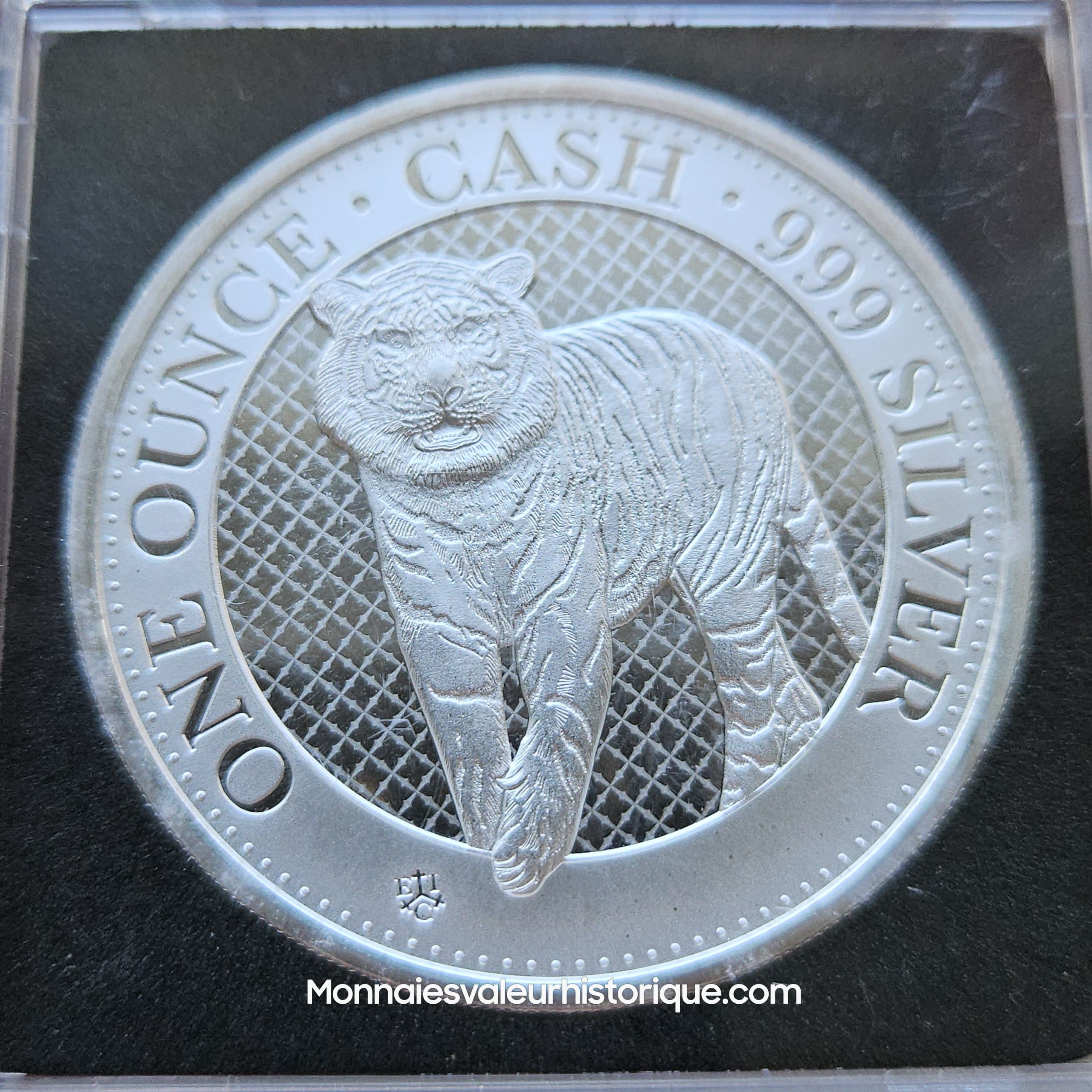 🇸🇠1 oz Silver Saint Helena 2019 – Bengal Tiger (Le Tigre) – EIC Cash Series – 1 £