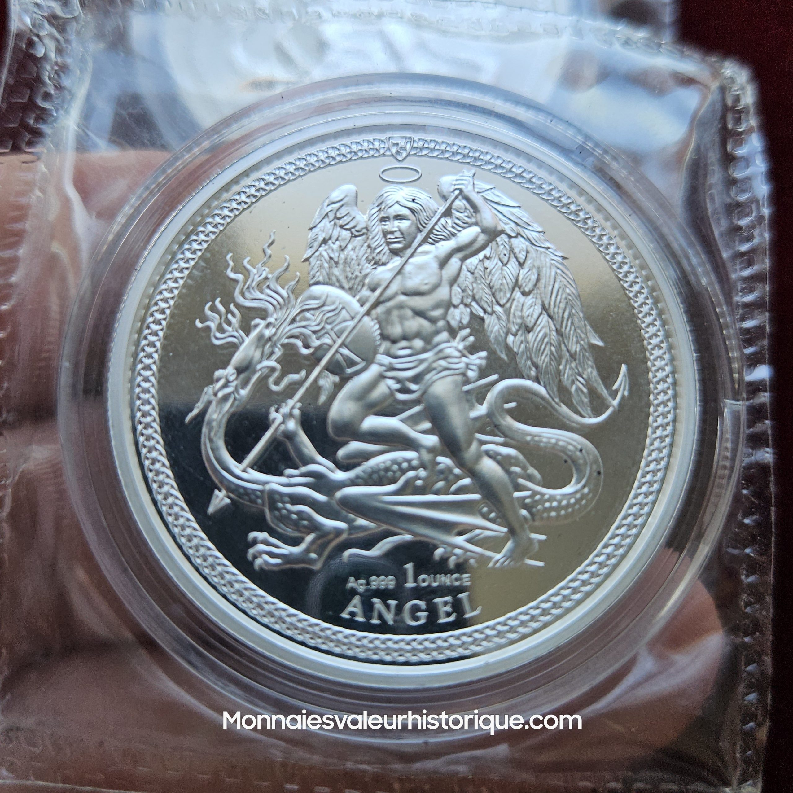 🇮🇲 Lot 2 oz Silver Isle of Man Angel (2017 Proof & 2018 Reverse Proof) – Image 2