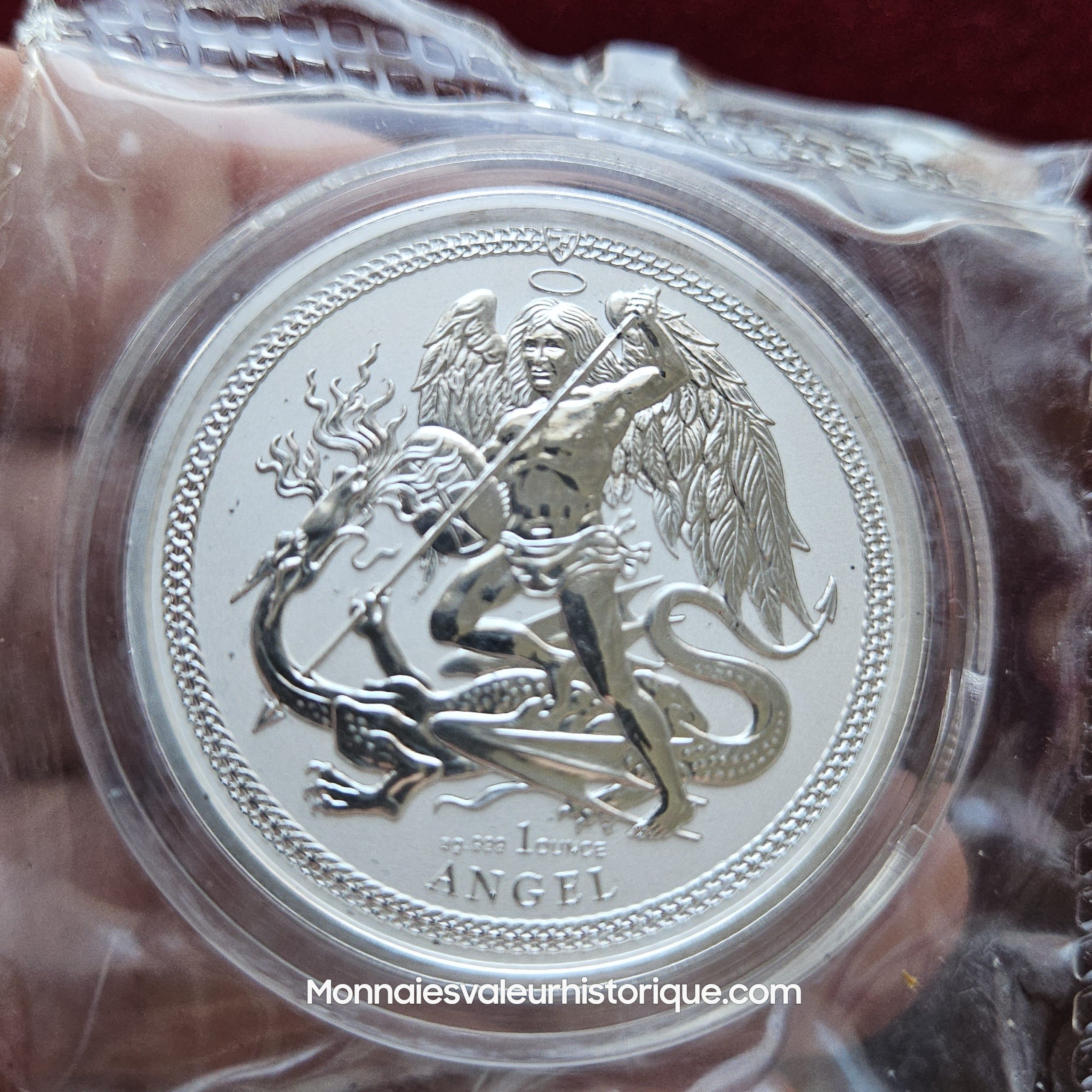🇮🇲 Lot 2 oz Silver Isle of Man Angel (2017 Proof & 2018 Reverse Proof)