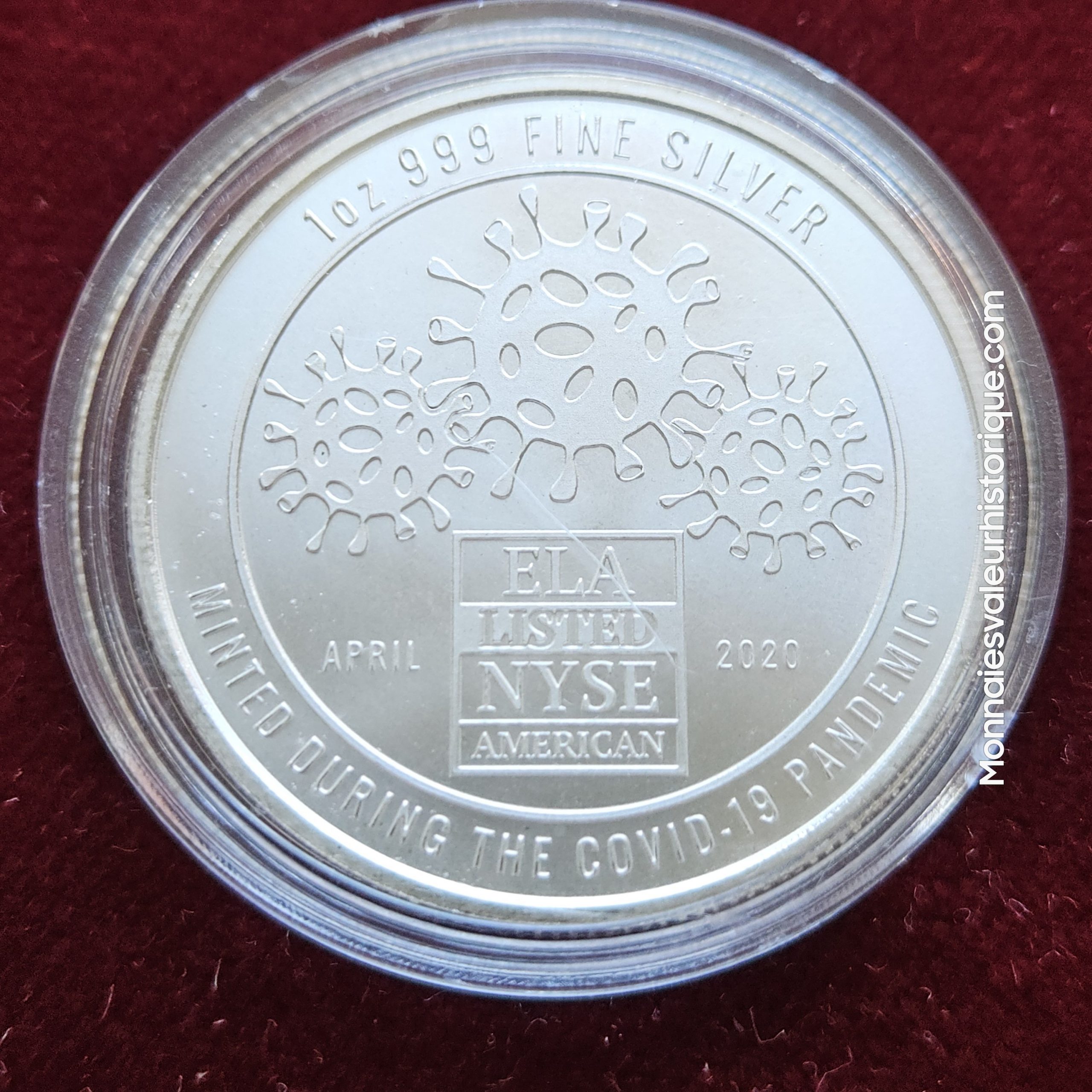 1 oz Silver Round 2020 (Avril) – Envela Corporation – COVID-19 Pandemic