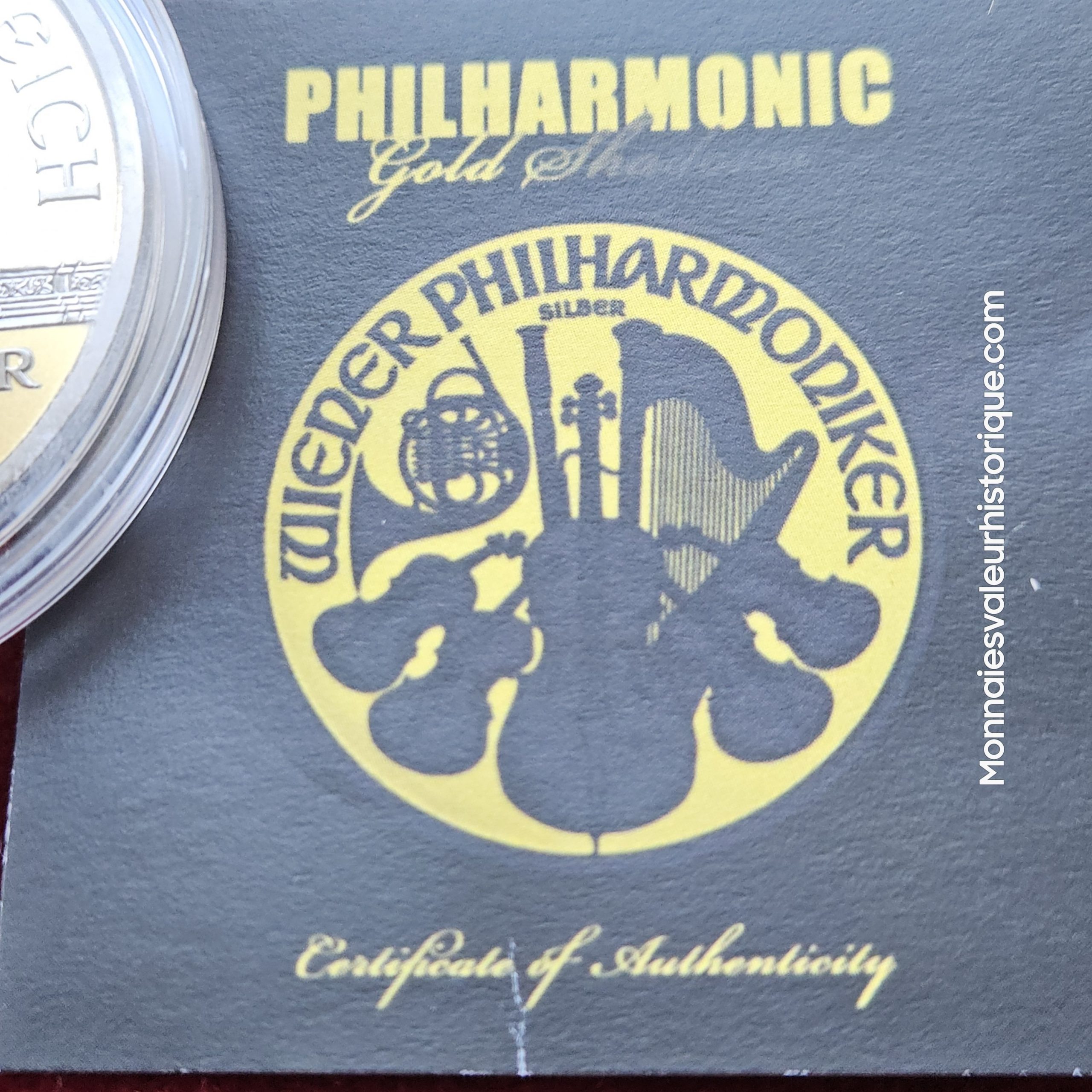 🇦🇹 1 oz Silver Vienna Philharmonic 2016 – Black Ruthenium & 24K Gold – N° 178 / 200 – Image 3