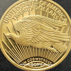 Médaille moderne d’une monnaie de 20 dollars eagle