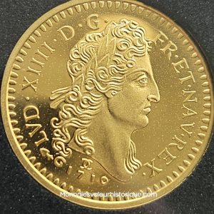 L'OR DE LA FRANCE Médaille moderne Double Louis d'or au soleil
