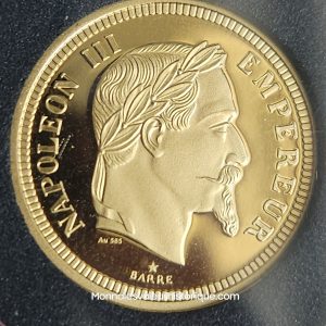 L'OR DE LA FRANCE Médaille moderne 100 Francs or Napoléon III