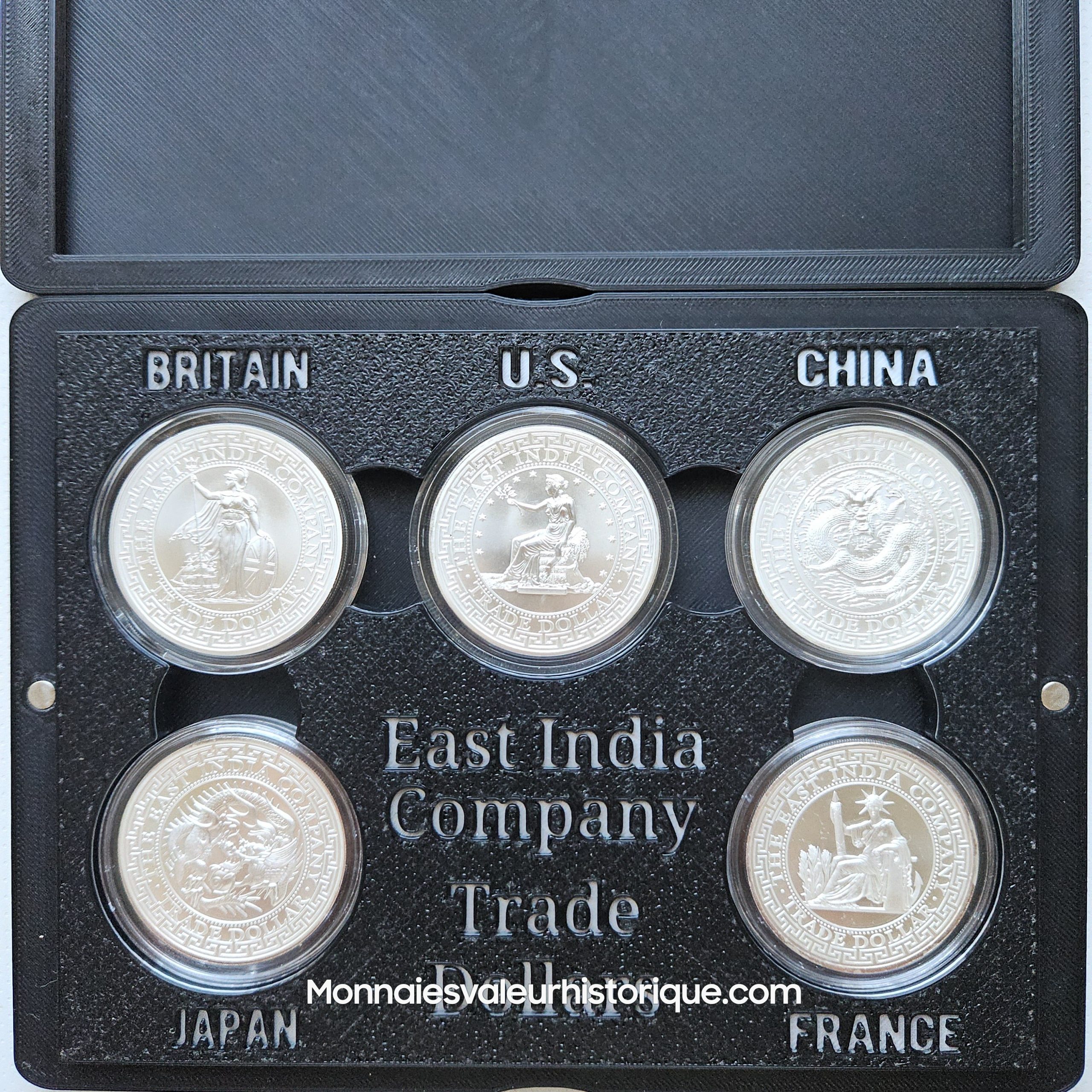Coffret PRESTIGE 5 oz Argent – Collection Trade Dollars (2018–2020) – 5 Monnaies
