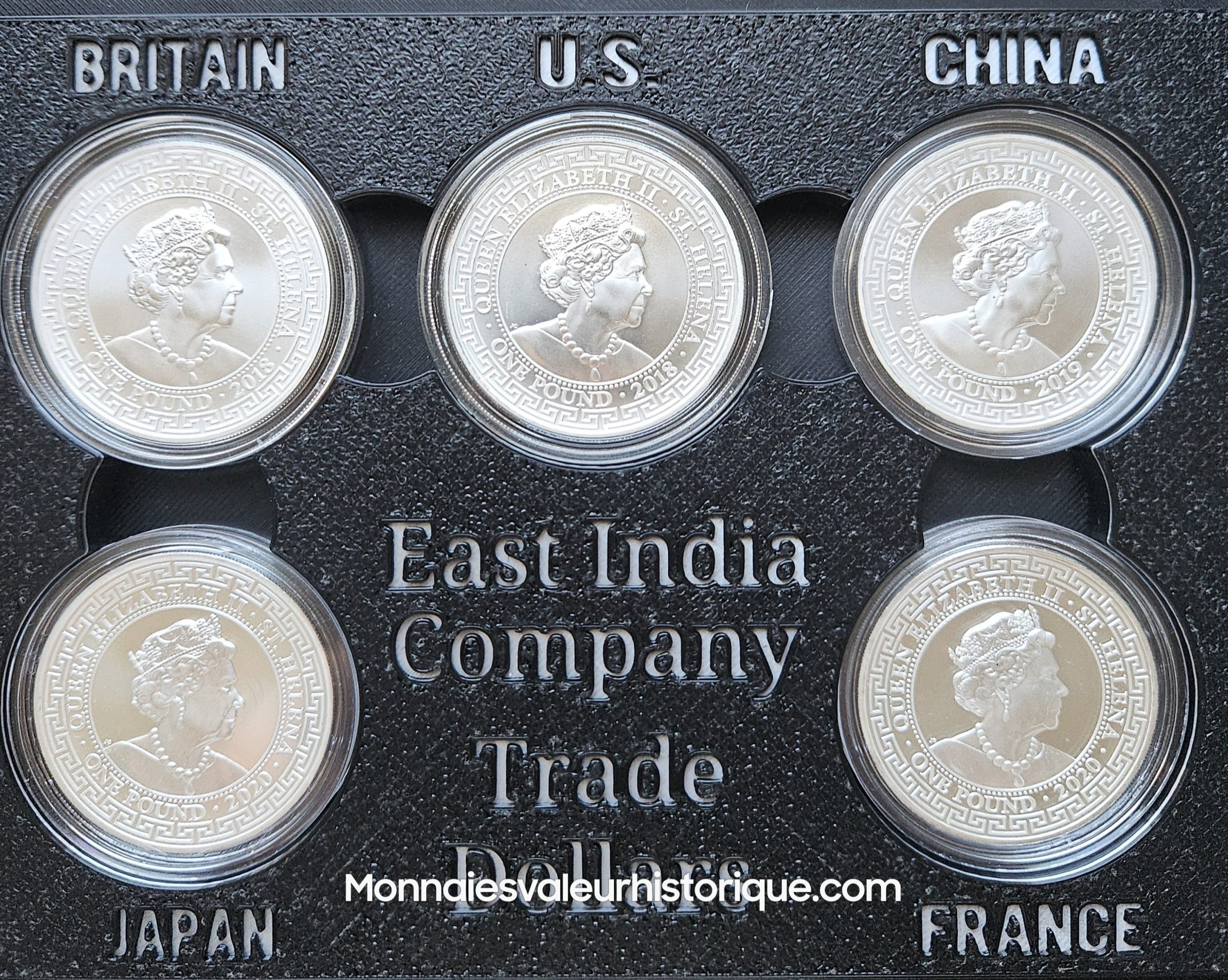 Coffret PRESTIGE 5 oz Argent – Collection Trade Dollars (2018–2020) – 5 Monnaies – Image 4