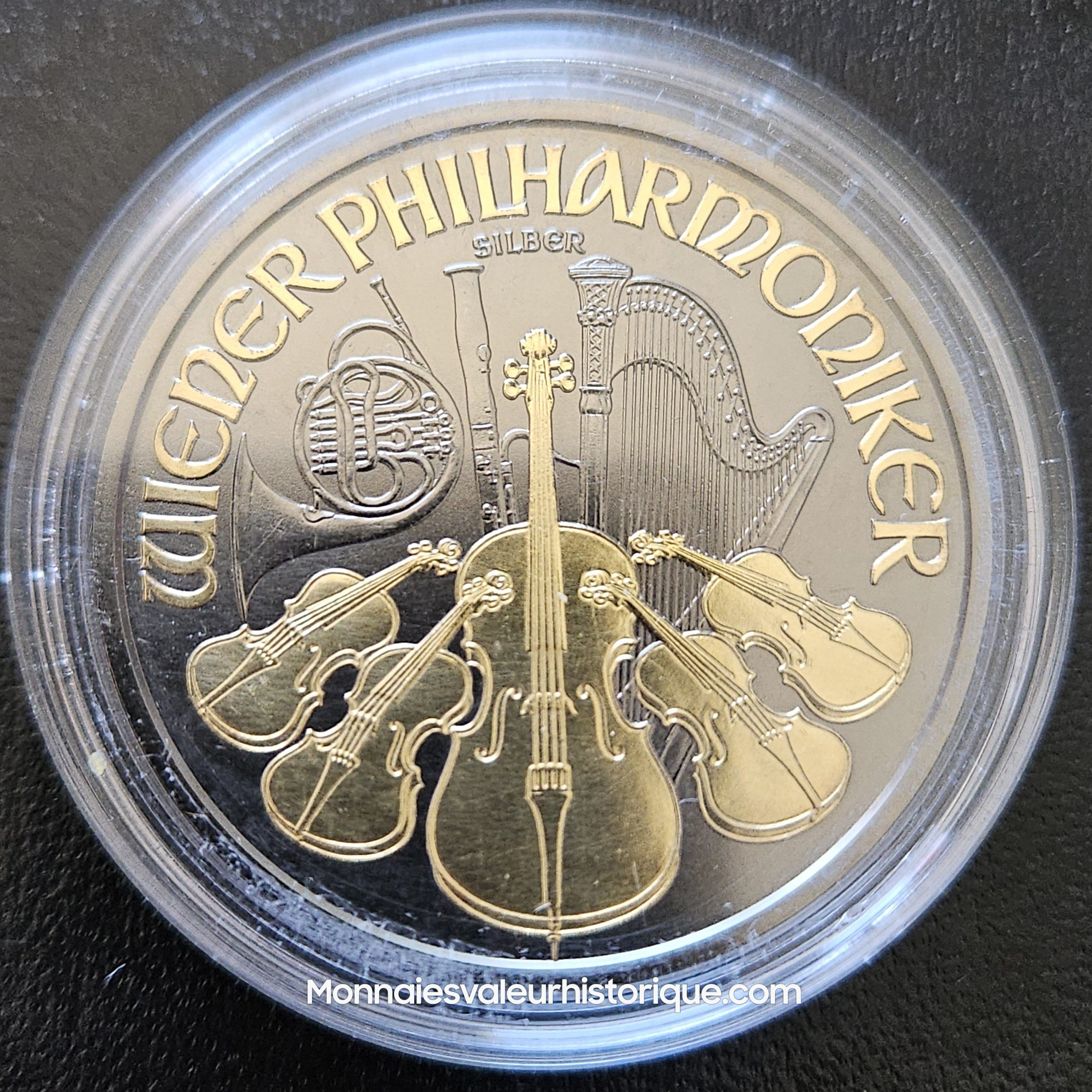 🎼 1 oz Silver Philharmonique 2018 – Black Ruthenium & 24K Gold Edition (Tirage Limité à 2 000 ex.) – Image 3