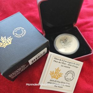 🇨🇦 1 oz Silver Maple Leaf 2015 – Special Edition ANA Chicago – Coffret Officiel