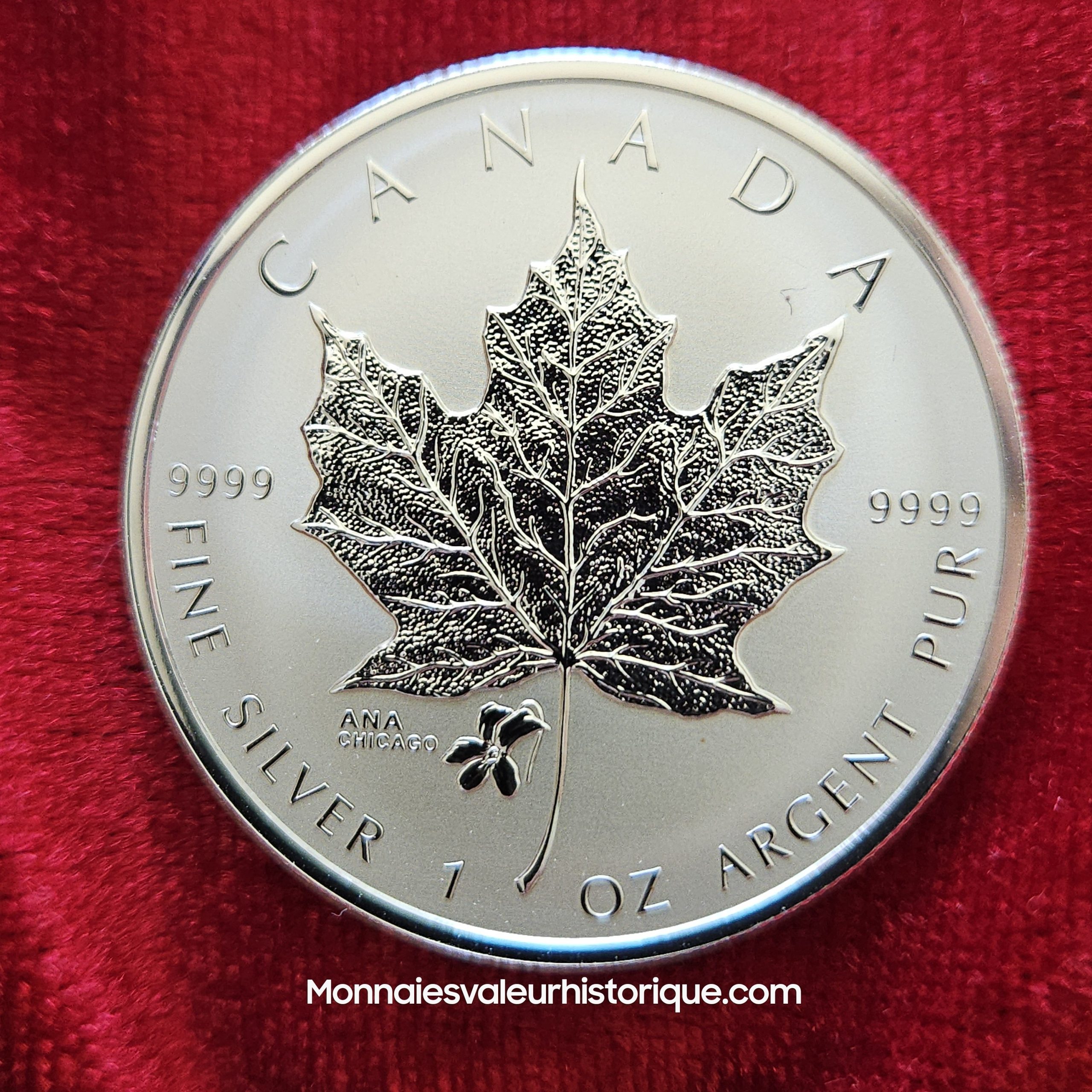 🇨🇦 1 oz Silver Maple Leaf 2015 – Special Edition ANA Chicago – Coffret Officiel – Image 3