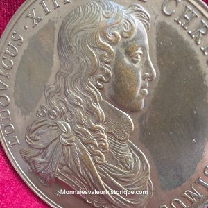 LOUIS XIV LE GRAND OU LE ROI SOLEIL Médaille, Paix des Pyrénées
