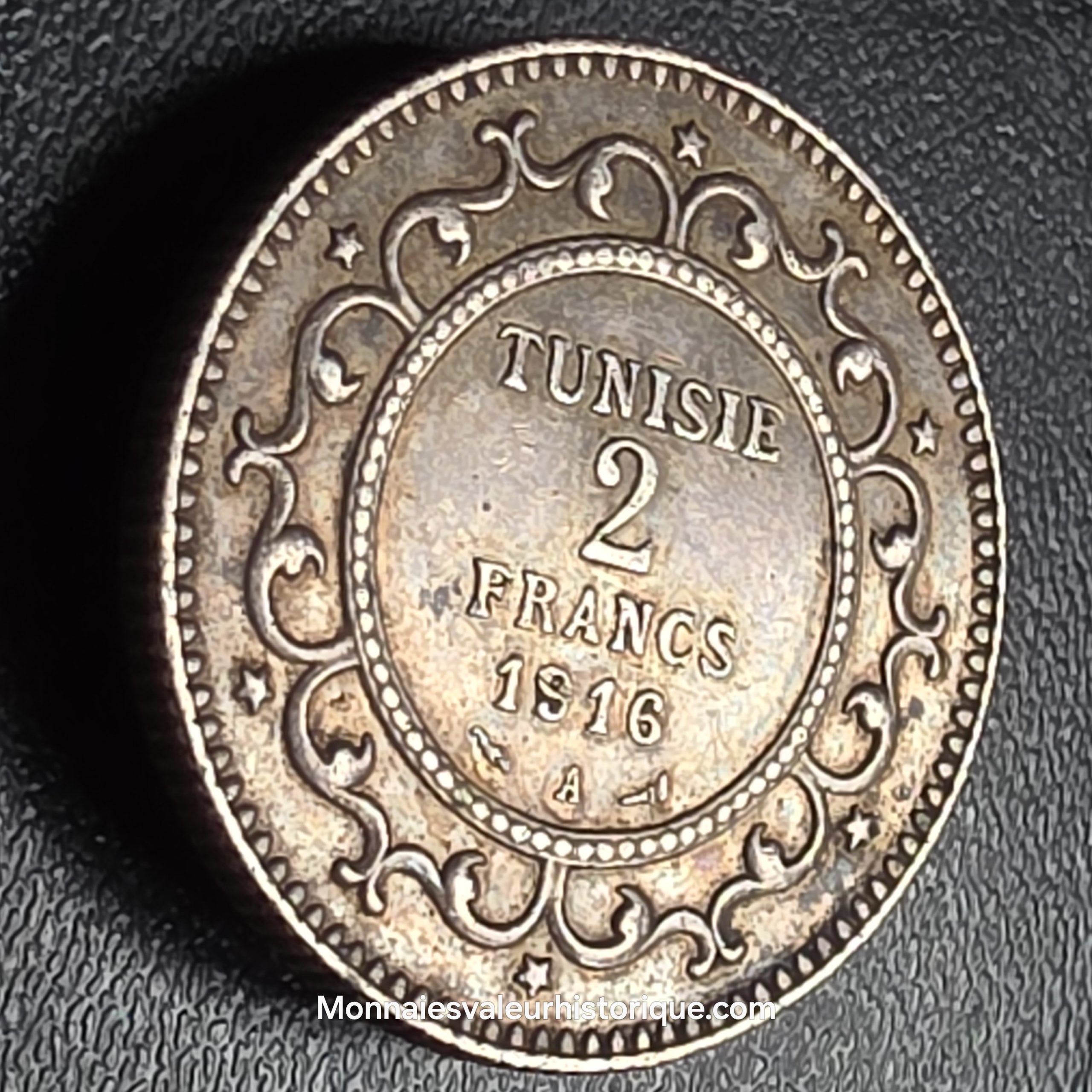 TUNISIE - PROTECTORAT FRANÇAIS 2 Francs AH1335 1916 Paris